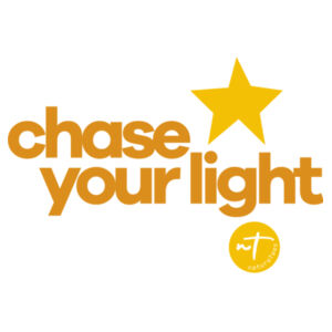 Chase your Light  - Mens Base Organic Long Sleeved Tee Design