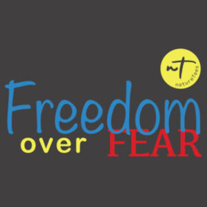 Freedom over Fear  - Mens Faded Tee Design