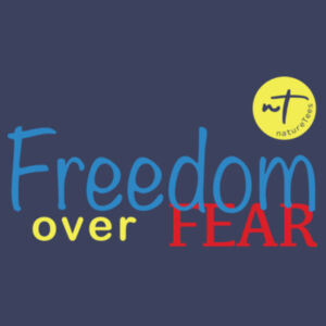 Freedom over Fear  - Mens Stone Wash Staple Design