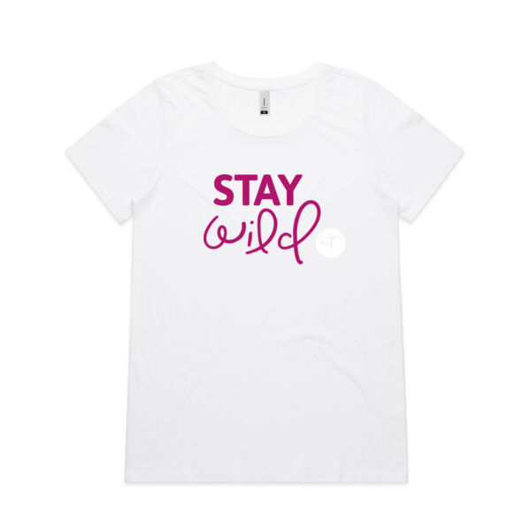 Stay Wild  - Womens Shallow Scoop Tee Thumbnail