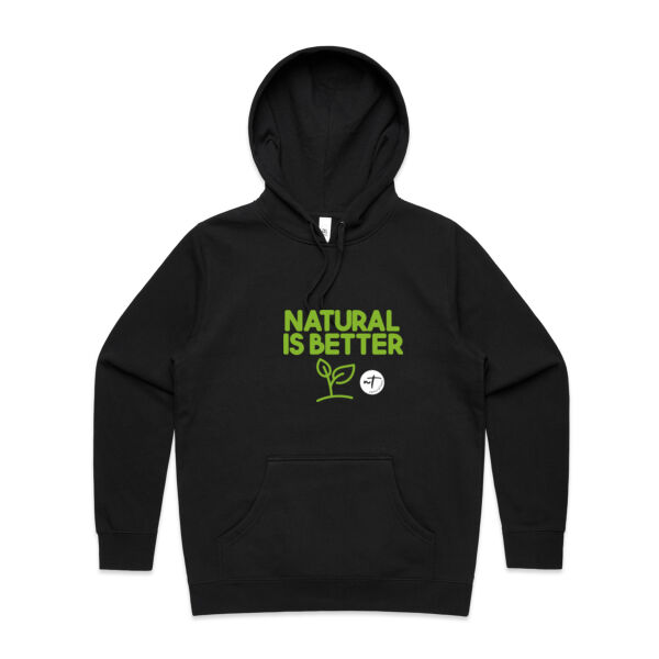 Natural is Better - Womens Stencil Hood Thumbnail