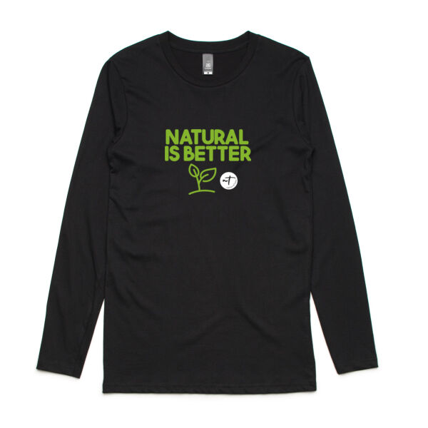 Natural is Better - Mens Ink Longsleeve Tee Thumbnail