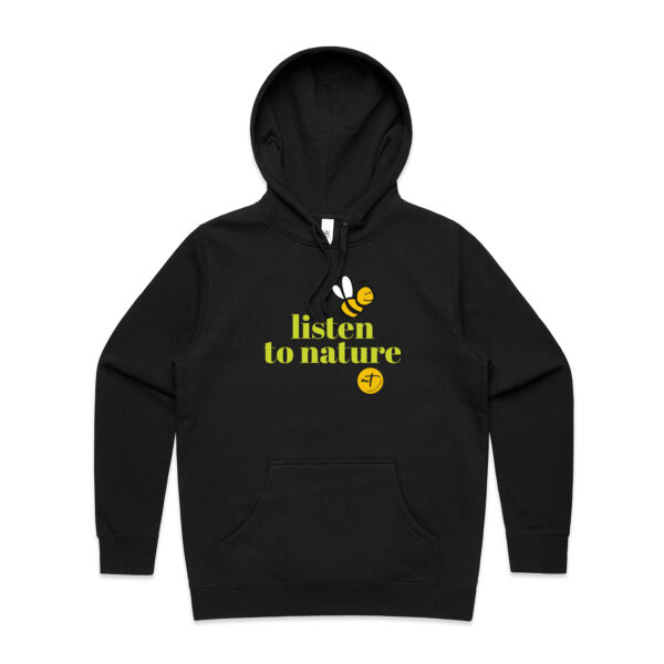 Listen to Nature  - Womens Stencil Hood Thumbnail