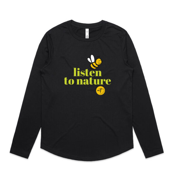 Listen to Nature  - Womens Curve Longsleeve Tee Thumbnail