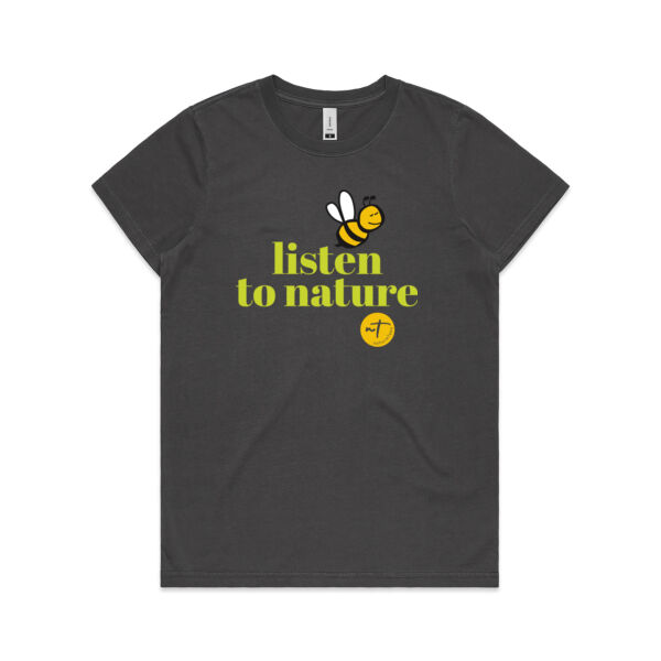 Listen to Nature  - Womens Faded Tee Thumbnail