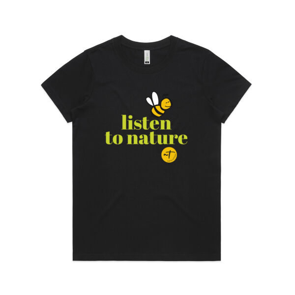 Listen to Nature  - Womens Maple Organic Tee Thumbnail