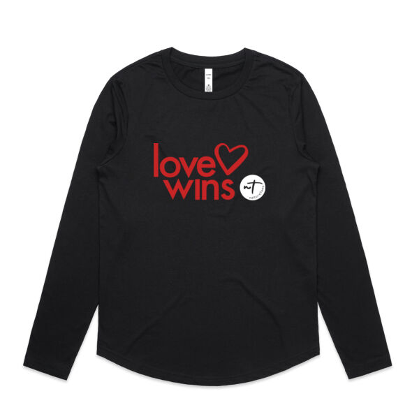 Love Wins  - Womens Curve Longsleeve Tee Thumbnail