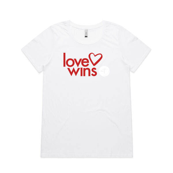 Love Wins  - Womens Shallow Scoop Tee Thumbnail