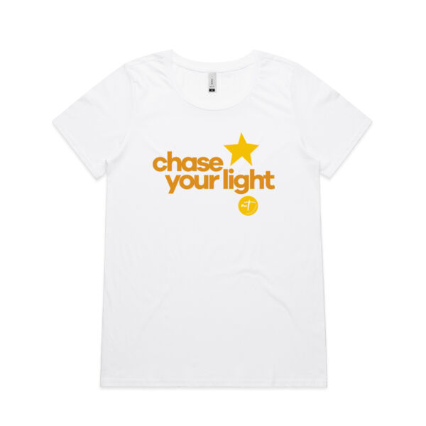 Chase your Light  - Womens Shallow Scoop Tee Thumbnail