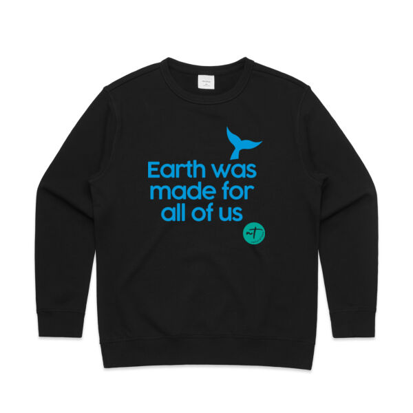 Earth was made for all of us  - Womens Premium Crew Thumbnail
