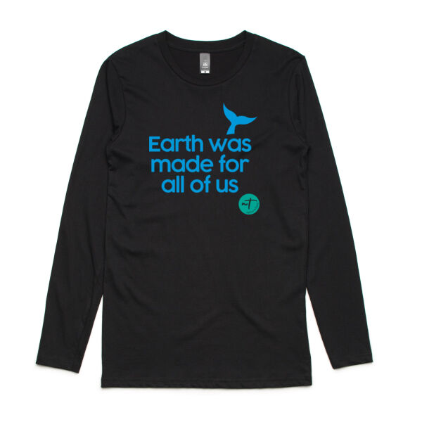 Earth was made for all of us  - Mens Ink Longsleeve Tee Thumbnail
