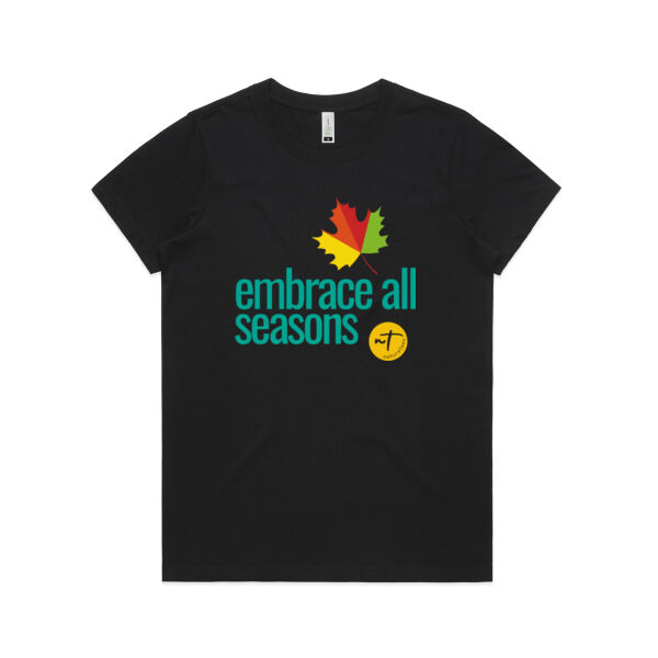 Embrace all Seasons  - Womens Maple Organic Tee Thumbnail