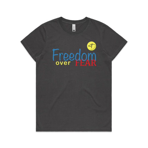 Freedom over Fear  - Womens Faded Tee Thumbnail