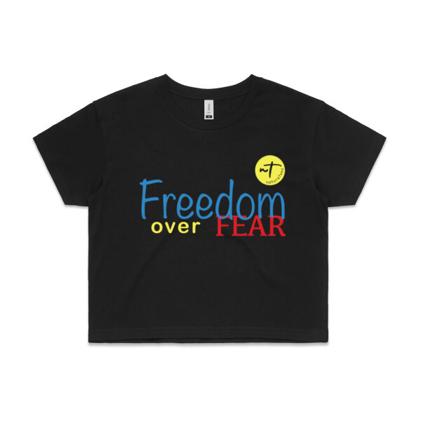 Freedom over Fear  - Womens Crop Tee Thumbnail
