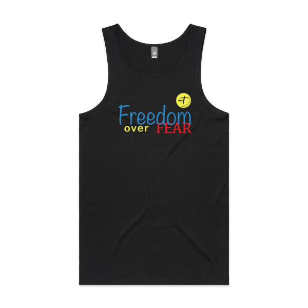 Freedom over Fear  - Mens Lowdown Singlet Thumbnail