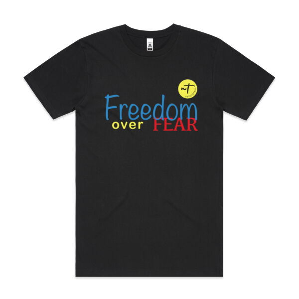 Freedom over Fear  - Mens Block T shirt Thumbnail